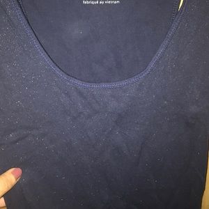American Eagle Outfitters Tops - Navy shimmer slight ribbed tank American Eagle Outfitters Tops - Navy shimmer slight ribbed tank